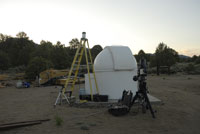 Testing Electronics and Software...Notice All Sky Camera on Ladder
